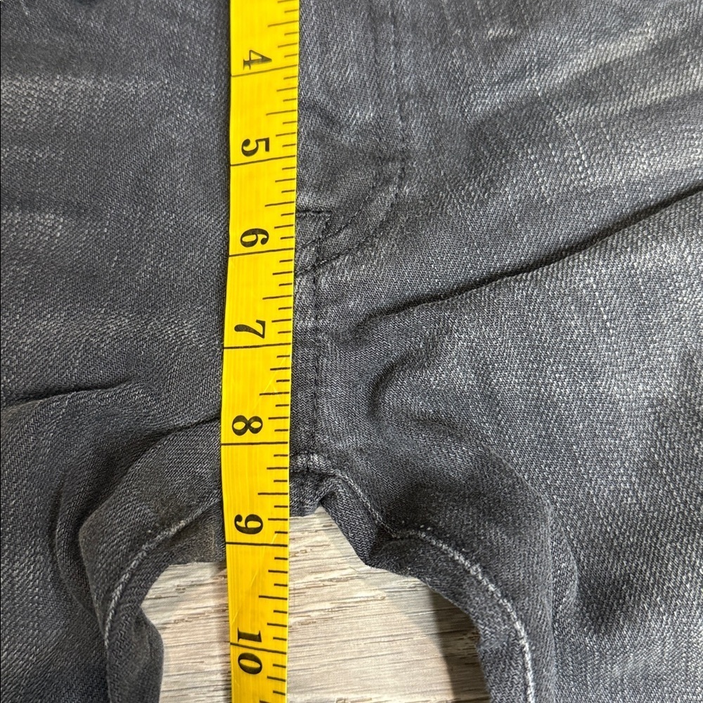 R13 Women’s Allison Mid-Rise Crop Skinny Jeans Distressed Black Shredded Sz 27 - Picture 12 of 13